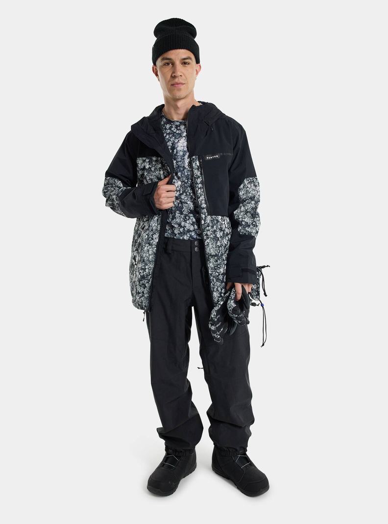 Burton Peasy 2L Snowboardjacke Herren Schwarz Tiefesgrün | 482-HCTZMA
