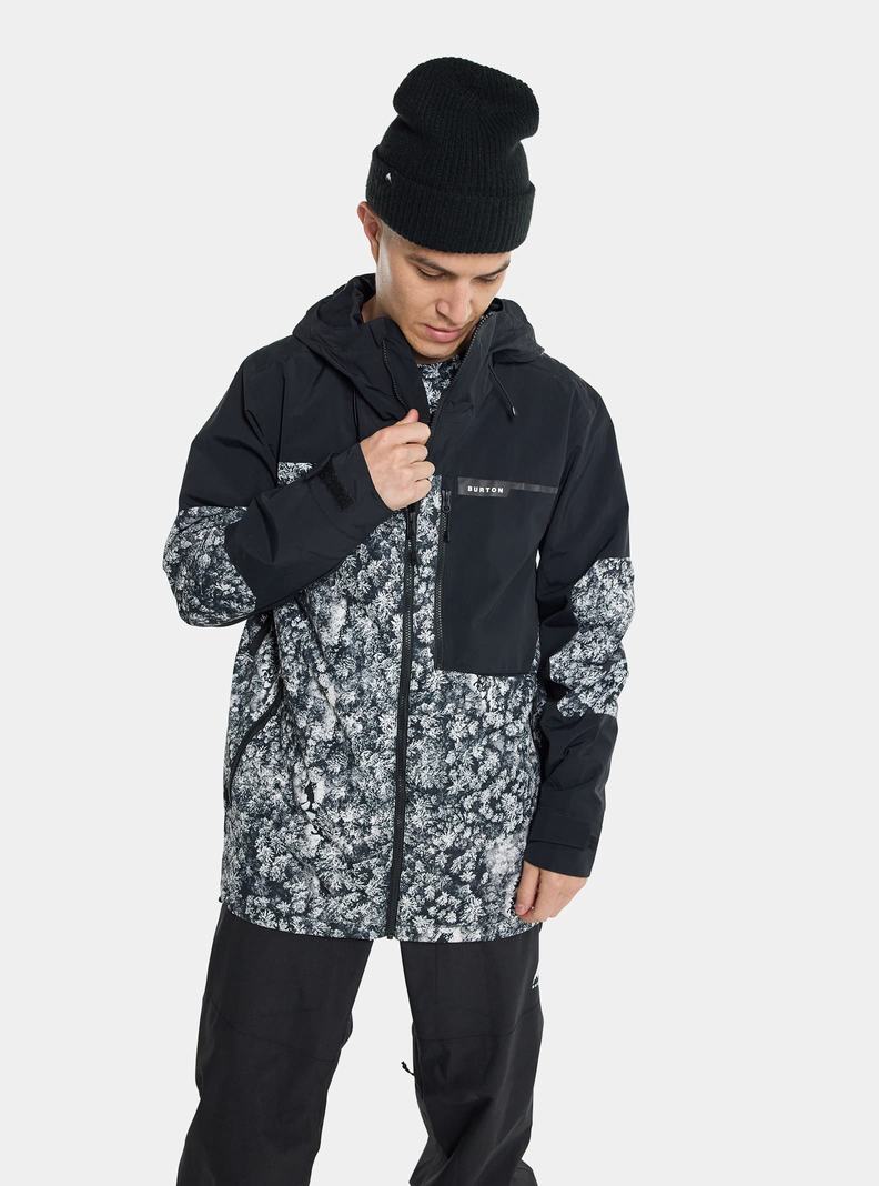 Burton Peasy 2L Snowboardjacke Herren Schwarz Tiefesgrün | 482-HCTZMA