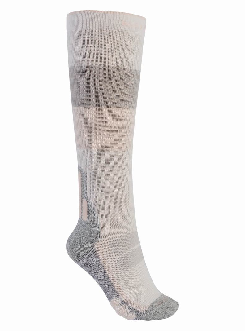 Burton Performance + Ultralight Compression Socken Damen Weiß | 807-RDFGCT