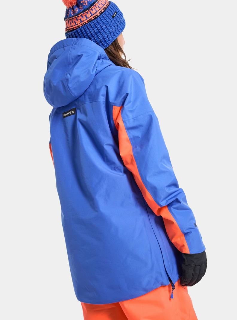 Burton Pillowline GORE-TEX 2L Anorak Snowboardjacke Damen Blau Orange | 216-DFPAJY