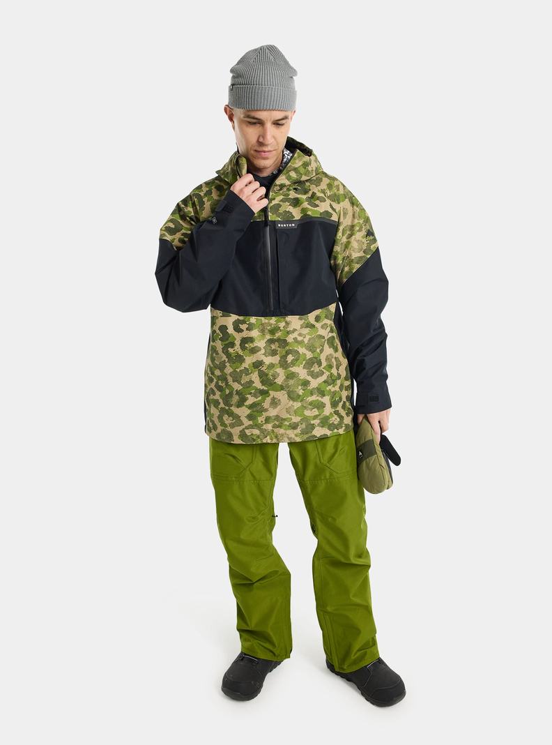 Burton Pillowline GORE-TEX 2L Anorak Snowboardjacke Herren Camouflage Schwarz | 741-YERGKO