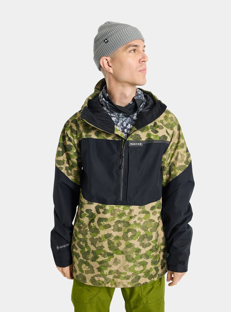 Burton Pillowline GORE-TEX 2L Anorak Snowboardjacke Herren Camouflage Schwarz | 741-YERGKO