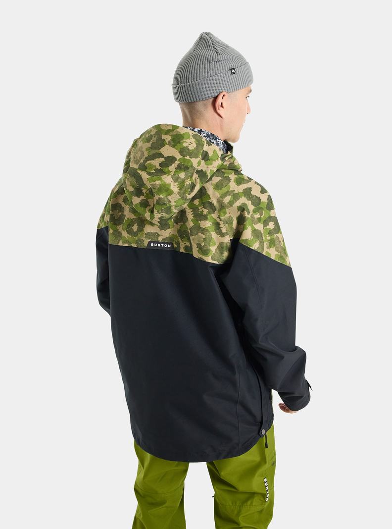 Burton Pillowline GORE-TEX 2L Anorak Snowboardjacke Herren Camouflage Schwarz | 741-YERGKO