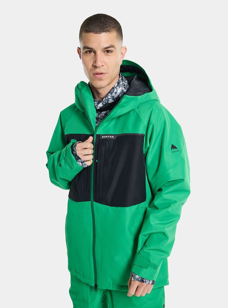Burton Pillowline GORE‑TEX 2L Snowboardjacke Herren Grün Schwarz | 087-GDSKYI