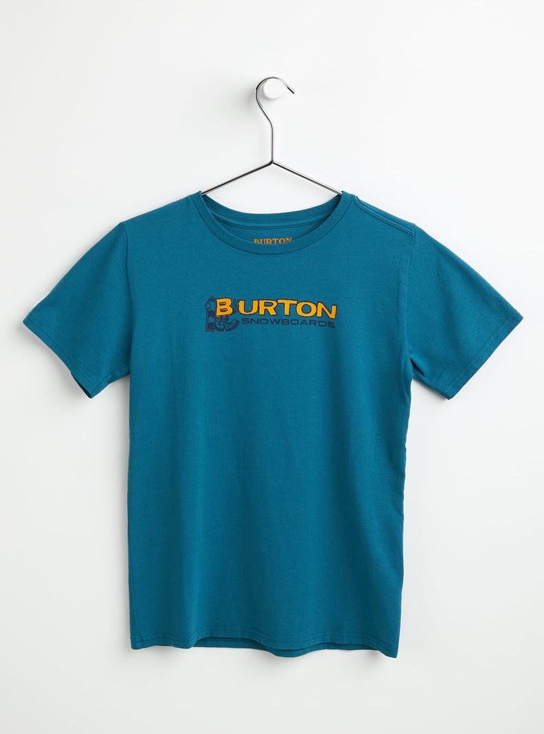 Burton Pinecrest Kurzes Sleeve T-Shirts Kinder Blau | 072-IFZCGQ