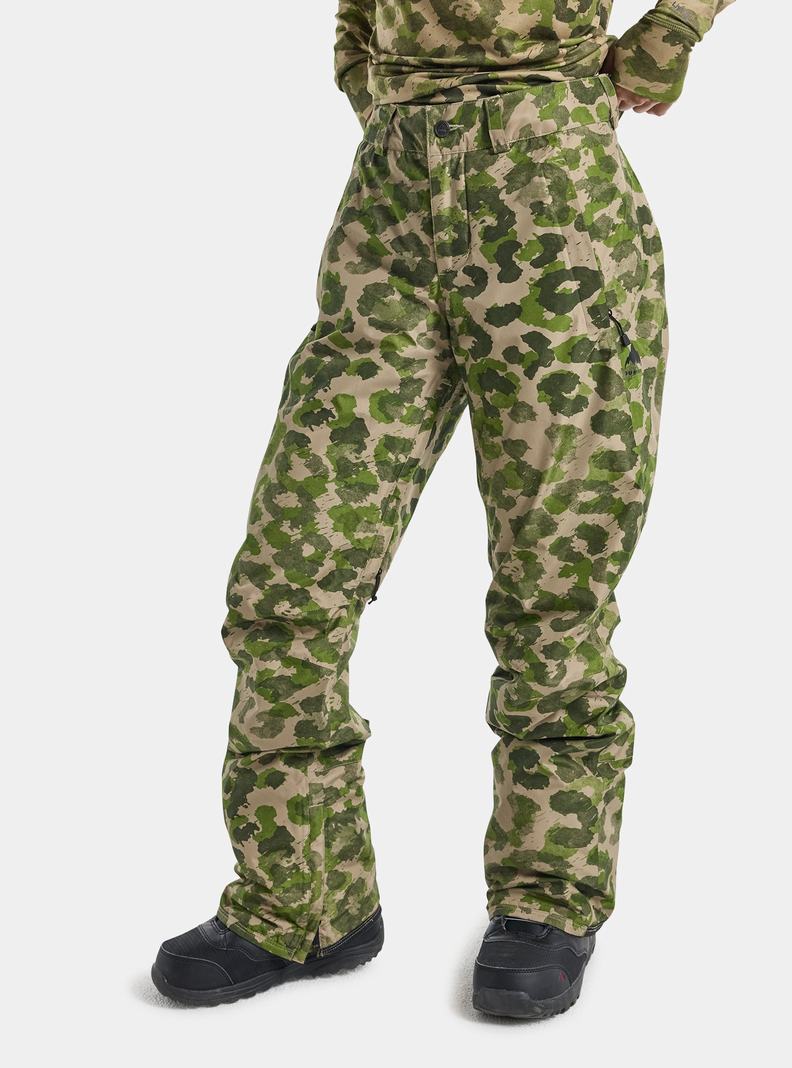 Burton Powline GORE-TEX 2L Insulated Snowboardhose Damen Grün Camouflage | 513-QVPCRB