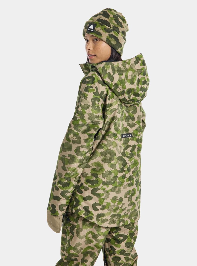 Burton Powline GORE‑TEX 2L Insulated Snowboardjacke Damen Grün Camouflage | 392-BMFHRO