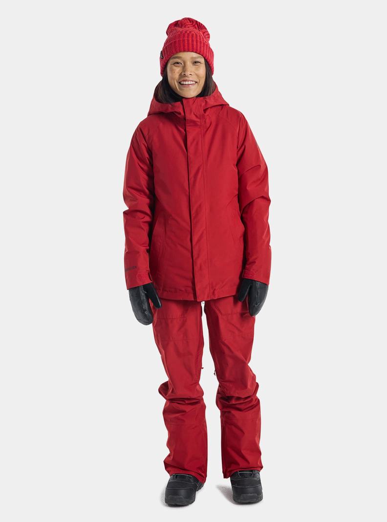 Burton Powline GORE‑TEX 2L Insulated Snowboardjacke Damen Rot | 653-CWNUOM