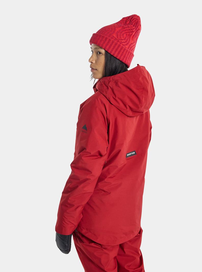 Burton Powline GORE‑TEX 2L Insulated Snowboardjacke Damen Rot | 653-CWNUOM