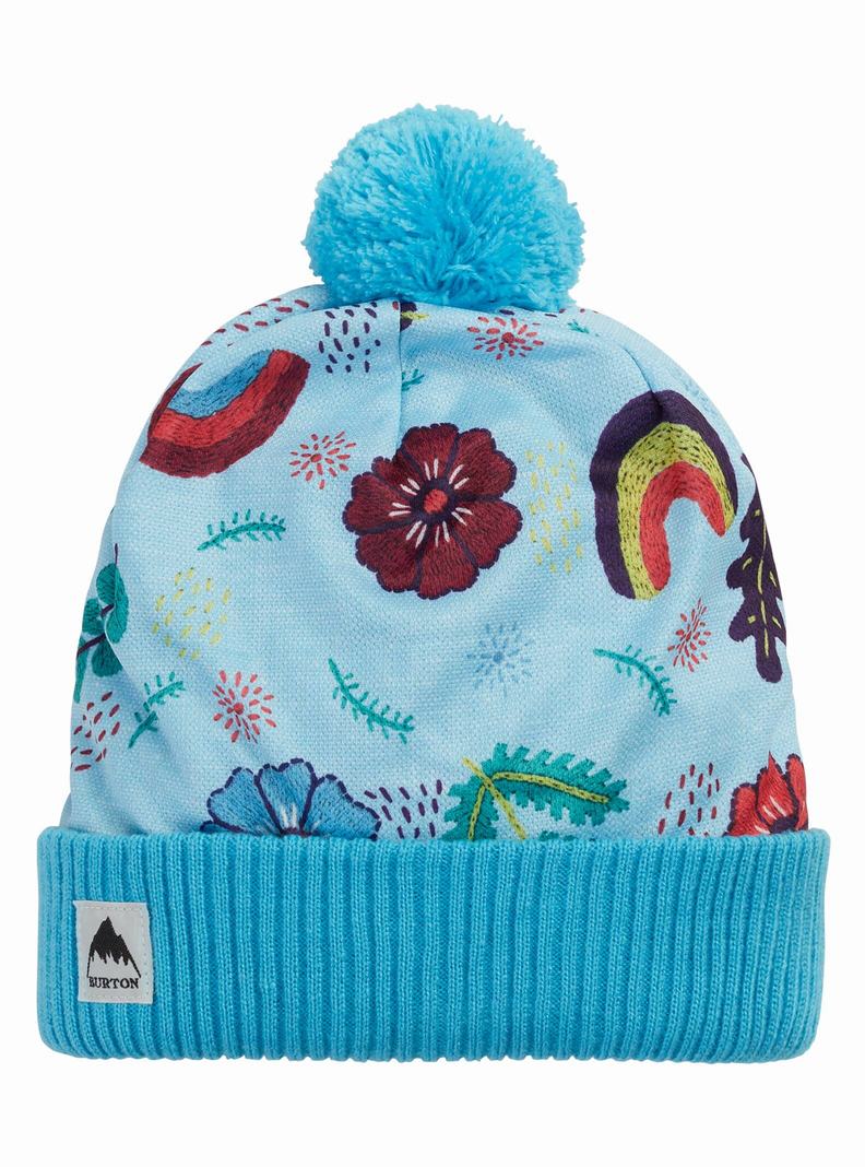 Burton Printed Pom Mütze Kinder Rot | 372-JHMAWG
