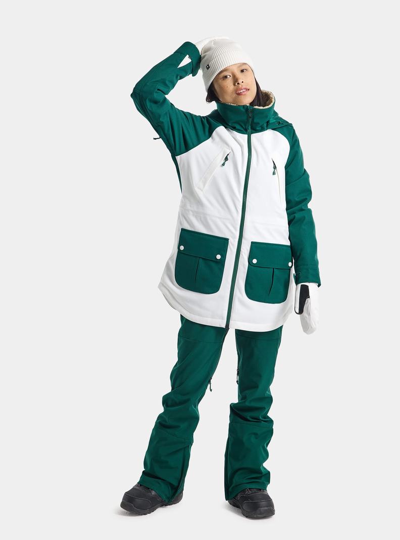 Burton Prowess Snowboardjacke Damen Braun Weiß | 709-NYCESP