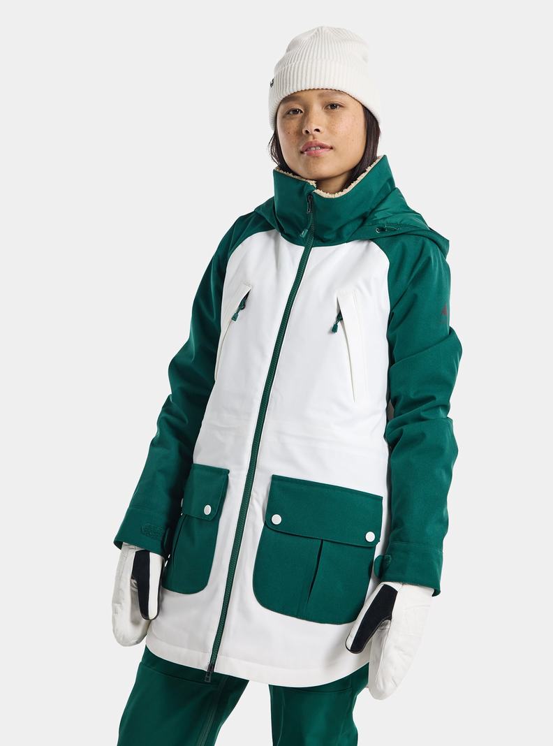 Burton Prowess Snowboardjacke Damen Braun Weiß | 709-NYCESP