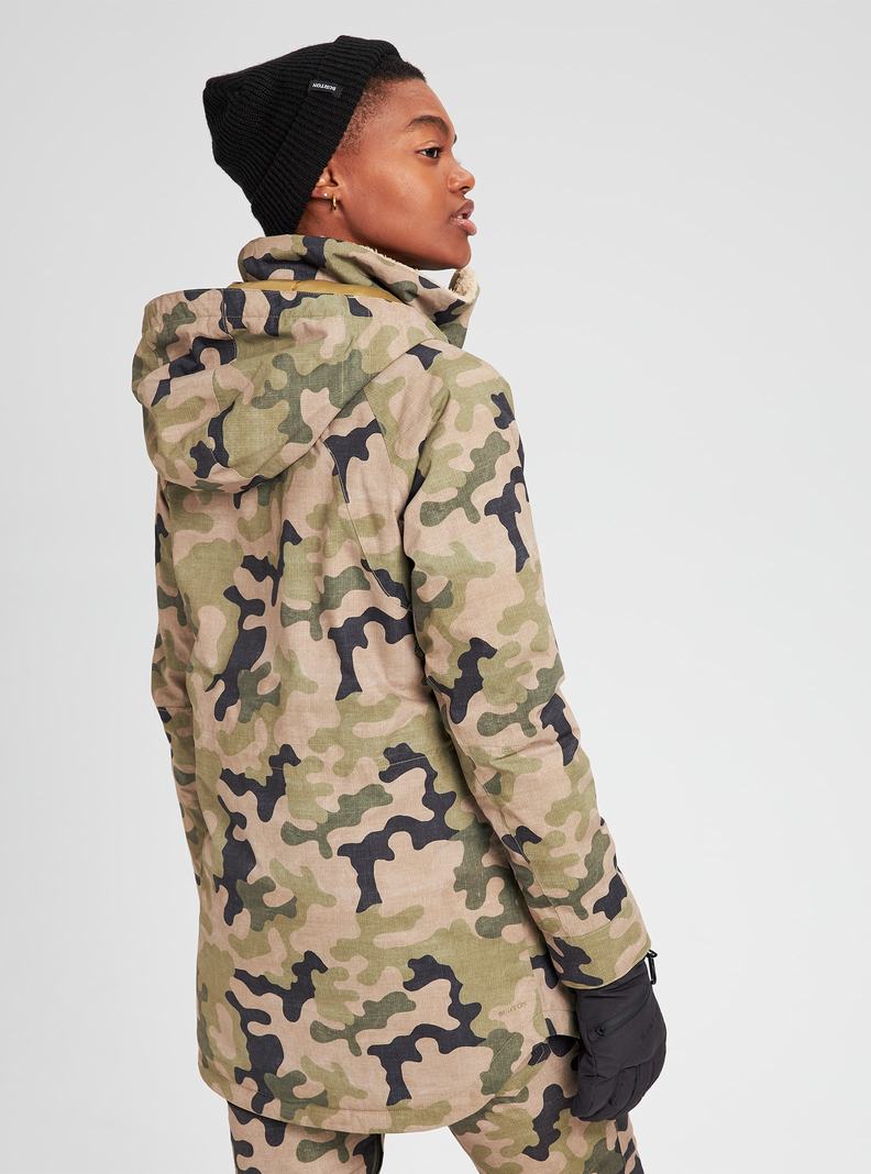 Burton Prowess Snowboardjacke Damen Olivgrün Camouflage | 127-QYOSPW