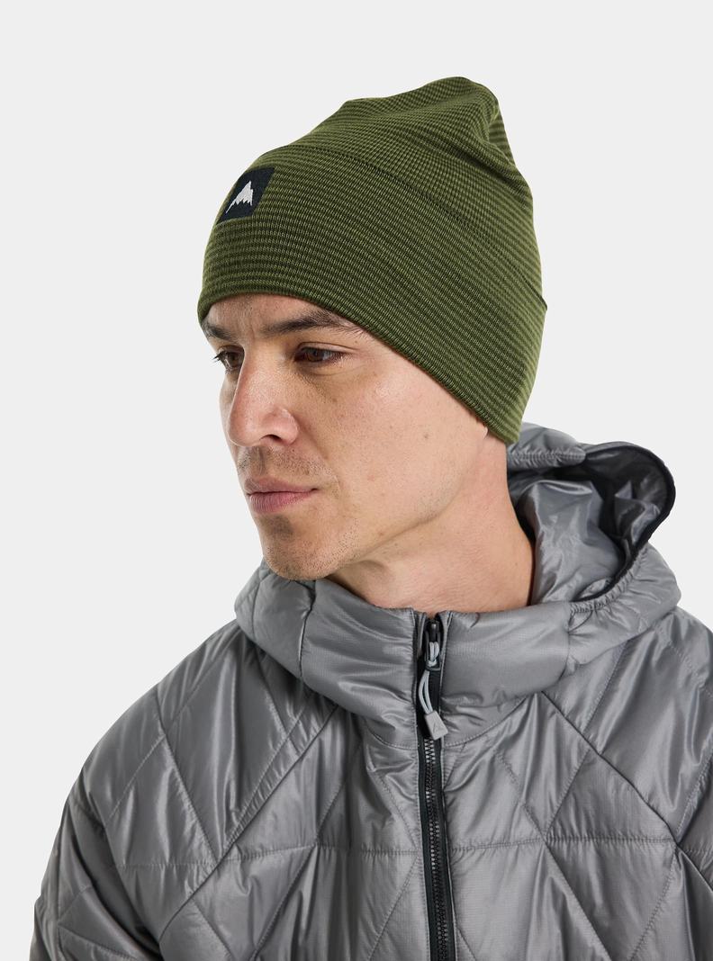 Burton Recycled Stripe Mütze Damen Olivgrün | 261-PHWUZJ