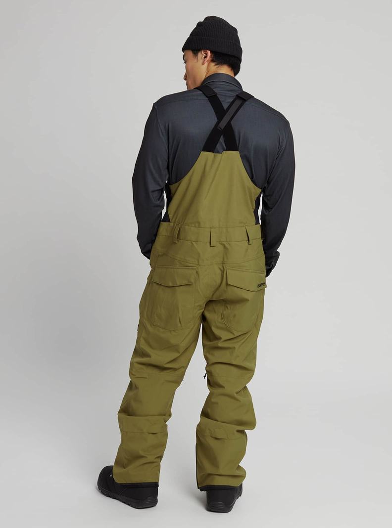 Burton Reserve 2L (Kurzes) Latzhose Herren Olivgrün | 421-OBYIRG