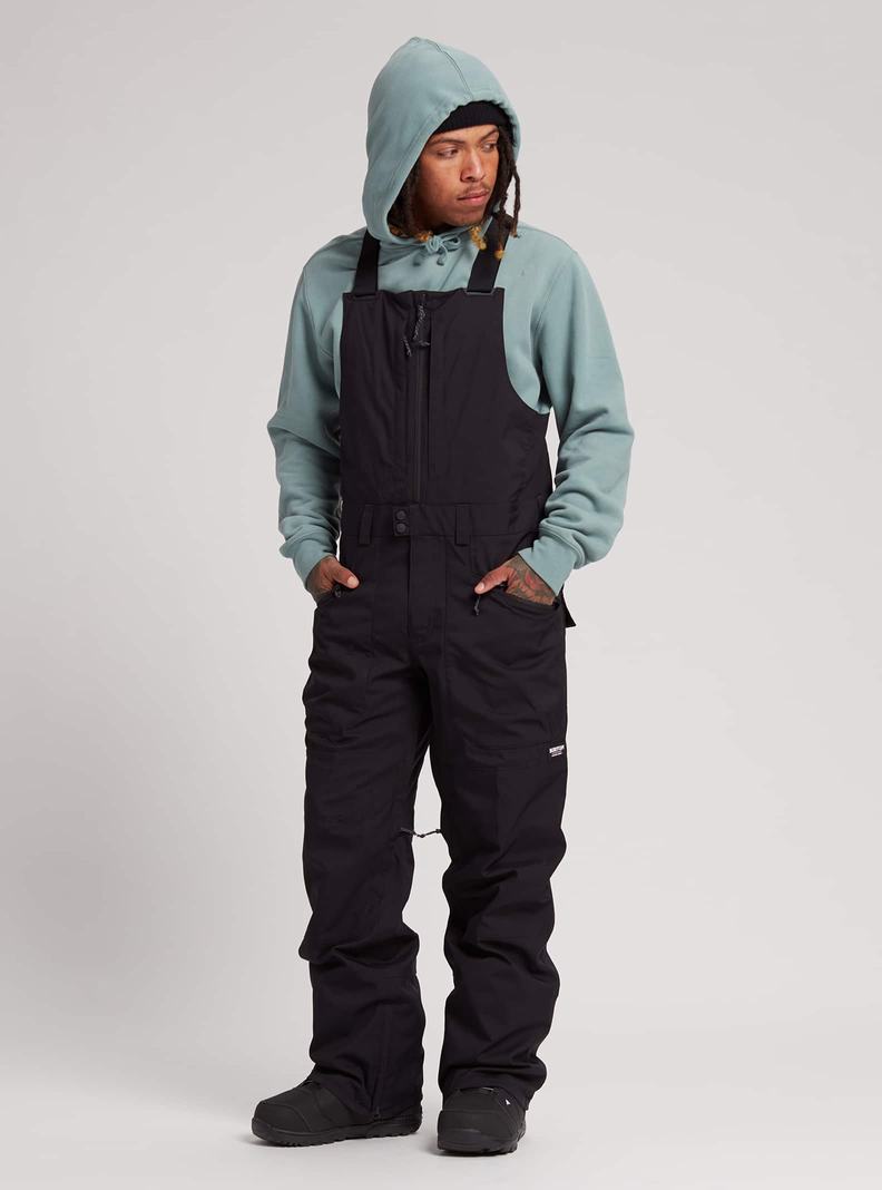 Burton Reserve 2L (Kurzes) Latzhose Herren Schwarz | 609-OVEDNX