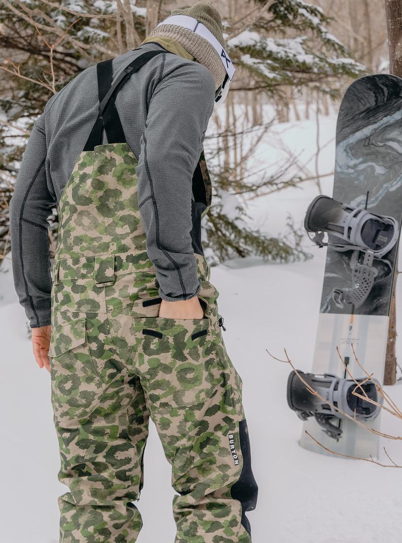 Burton Reserve GORE‑TEX 2L Latzhose Herren Camouflage Schwarz | 971-FYEBPZ