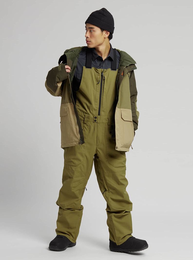 Burton Reserve (Hohe) Latzhose Herren Olivgrün | 402-NABYLJ