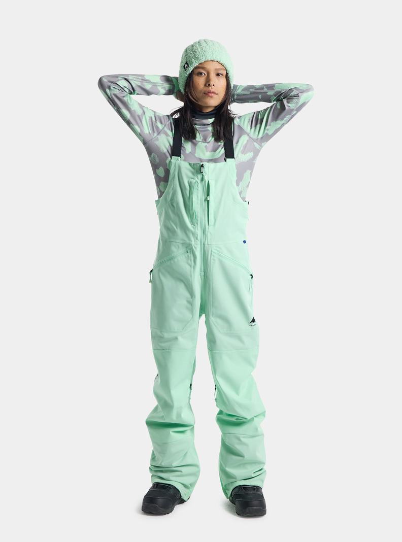 Burton Reserve Stretch 2L Latzhose Damen Grün | 028-AEJLNQ