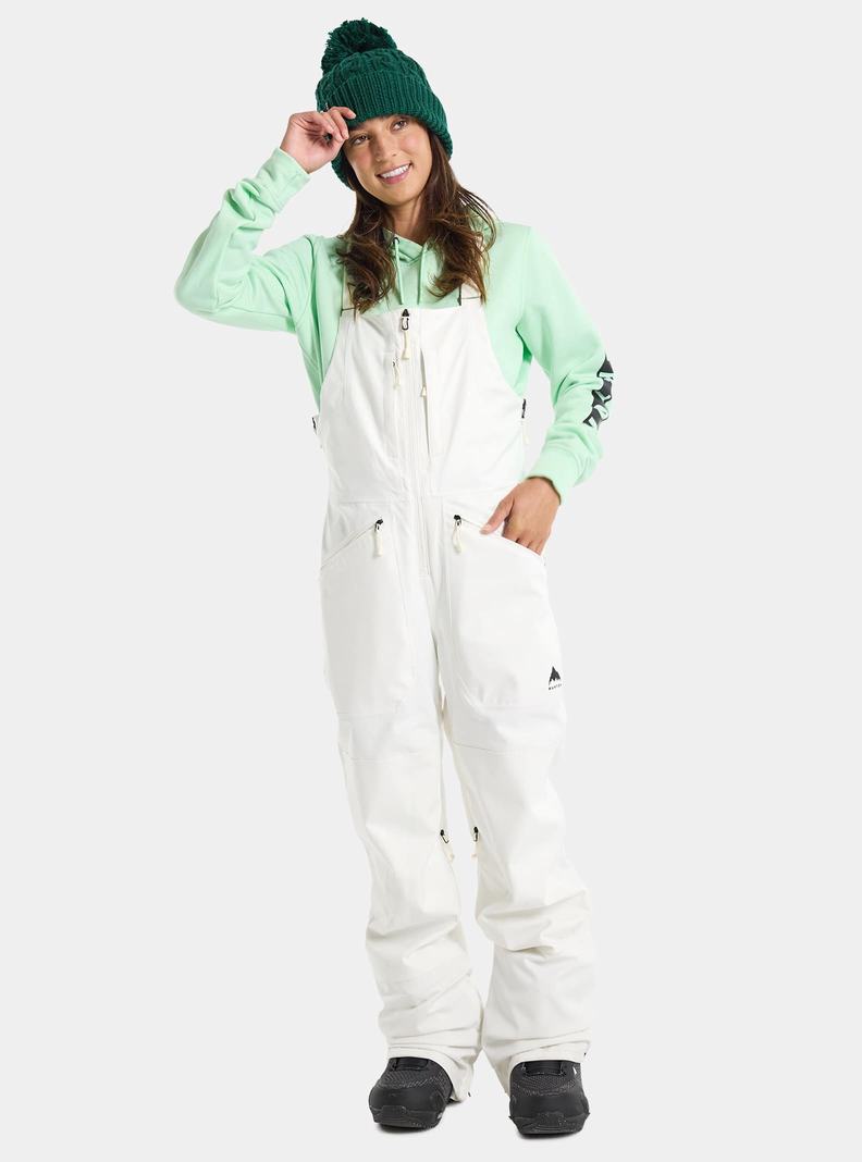 Burton Reserve Stretch 2L Latzhose Damen Weiß | 093-UPAKBI