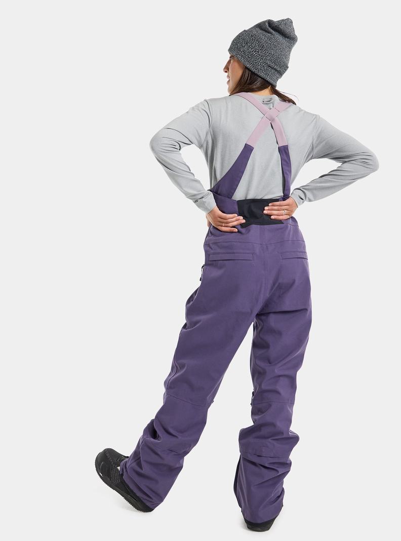 Burton Reserve Stretch 2L Latzhose Damen Lila | 846-WZXAYJ