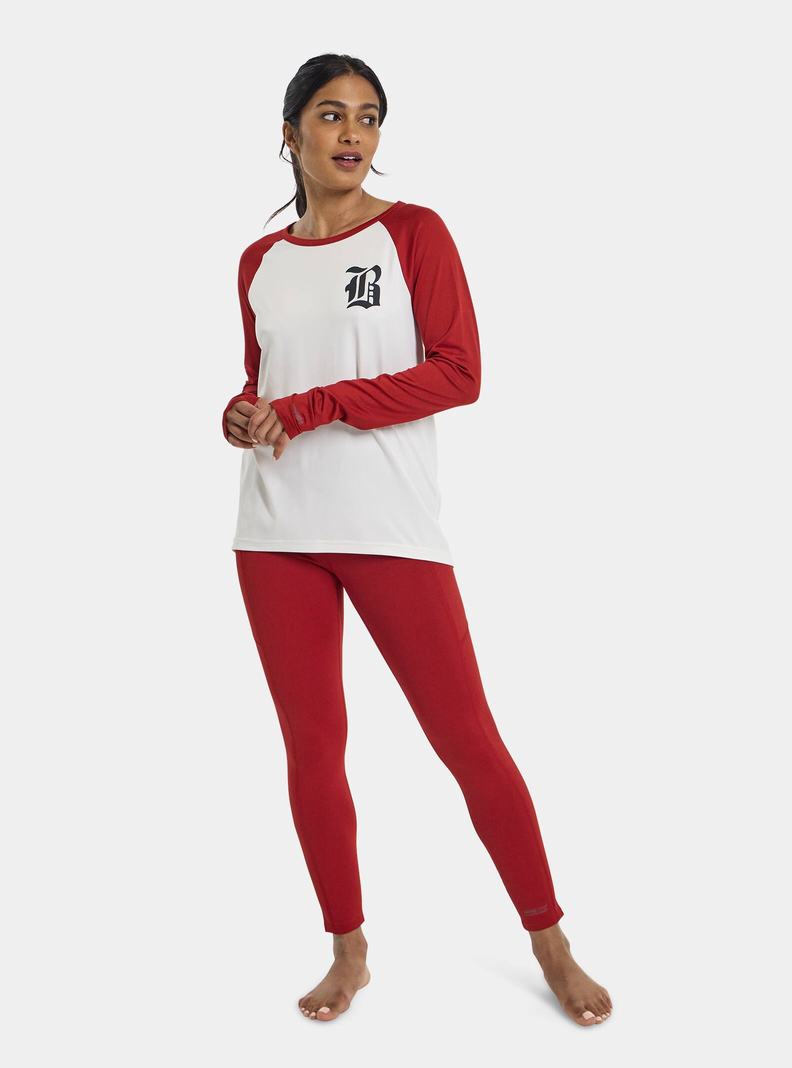 Burton Roadie Funktionswäsche Damen Weiß Rot | 730-IECSGP