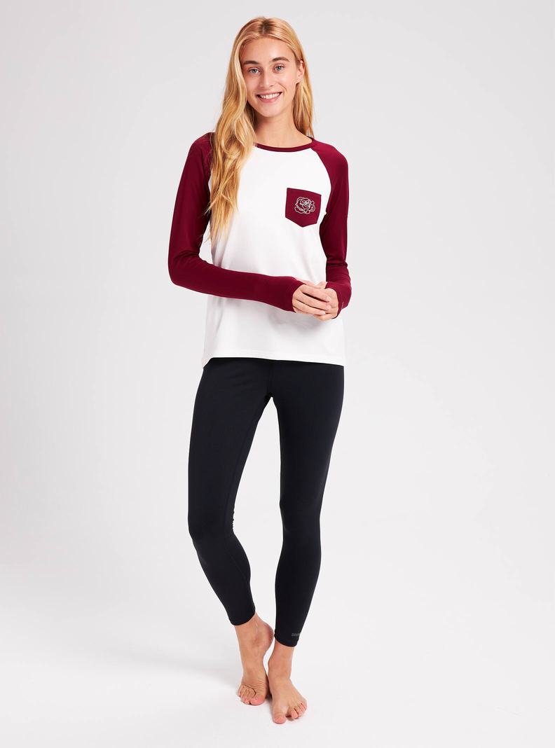 Burton Roadie Funktionswäsche Damen Weiß Rot | 956-XPVKZB