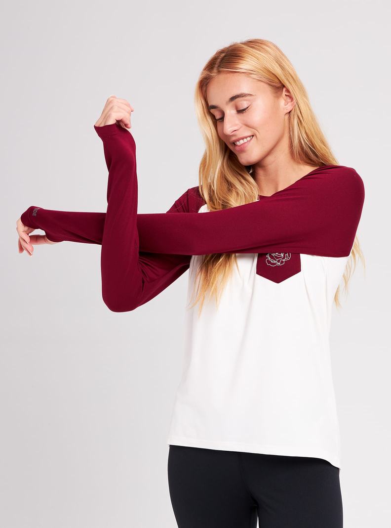 Burton Roadie Funktionswäsche Damen Weiß Rot | 956-XPVKZB
