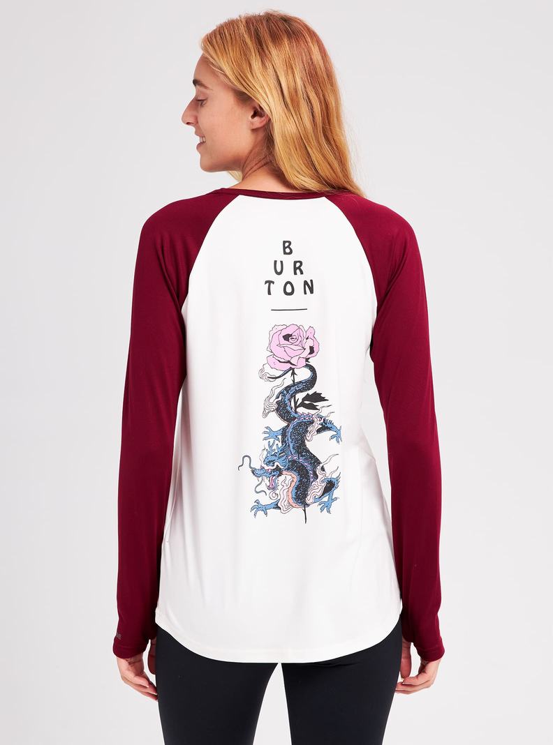Burton Roadie Funktionswäsche Damen Weiß Rot | 956-XPVKZB