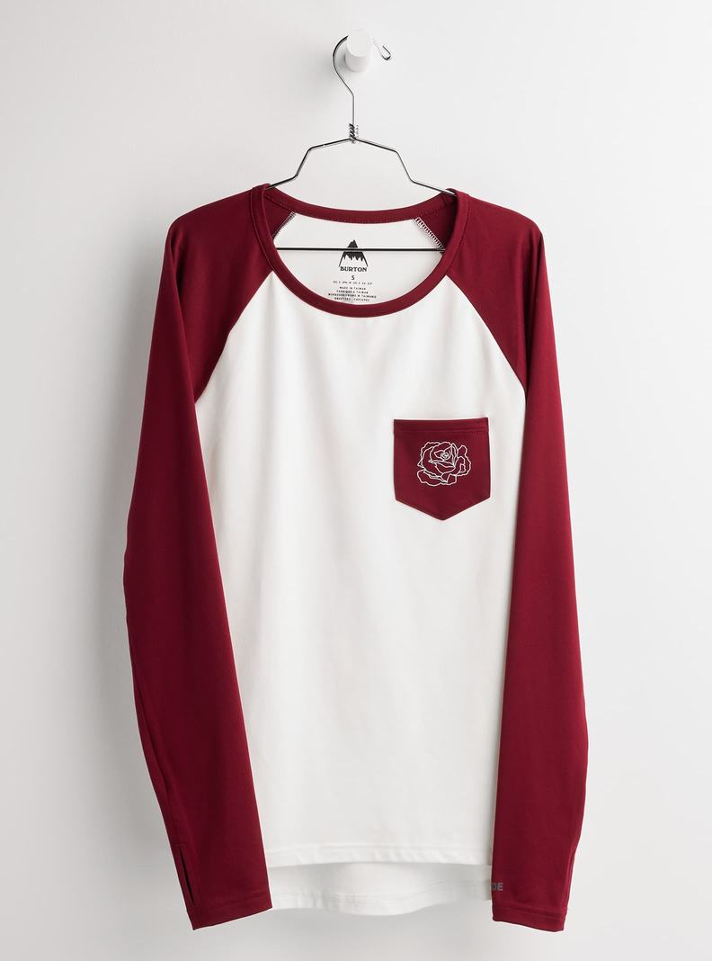 Burton Roadie Funktionswäsche Damen Weiß Rot | 956-XPVKZB
