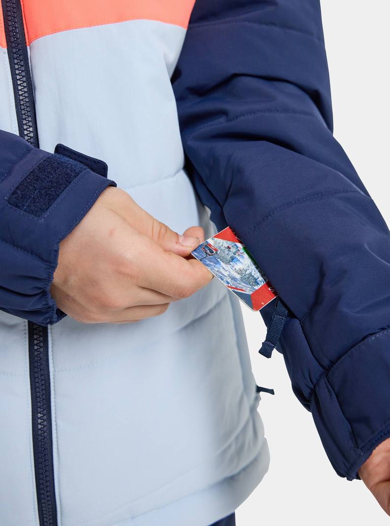 Burton Ropedrop Snowboardjacke Kinder Blau Orange | 875-HTALCG