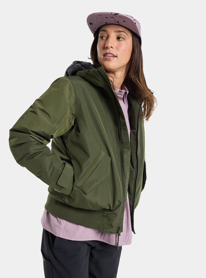 Burton Saxton Bomber Snowboardjacke Damen Tiefesgrün | 015-BGRUST