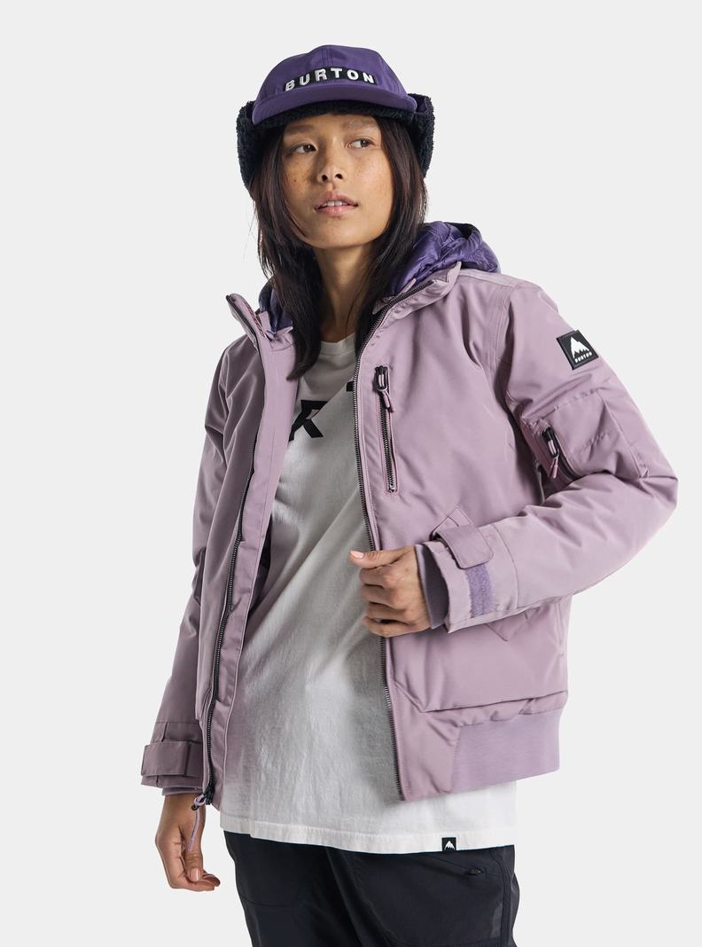 Burton Saxton Bomber Snowboardjacke Damen Lavendel | 495-YCFKIN