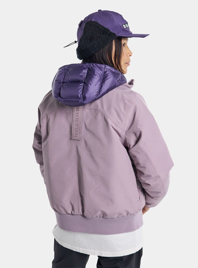 Burton Saxton Bomber Snowboardjacke Damen Lavendel | 495-YCFKIN