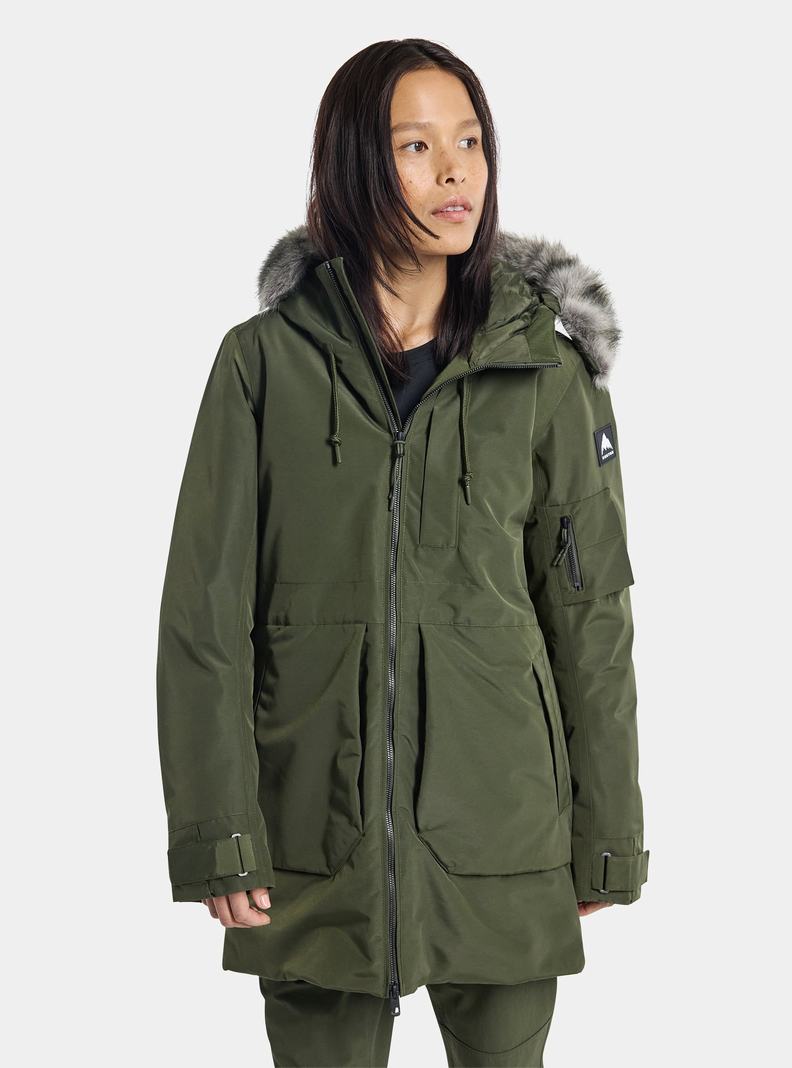 Burton Saxton Parka Snowboardjacke Damen Grün | 382-SZPFAY