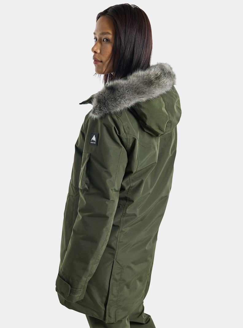Burton Saxton Parka Snowboardjacke Damen Grün | 382-SZPFAY