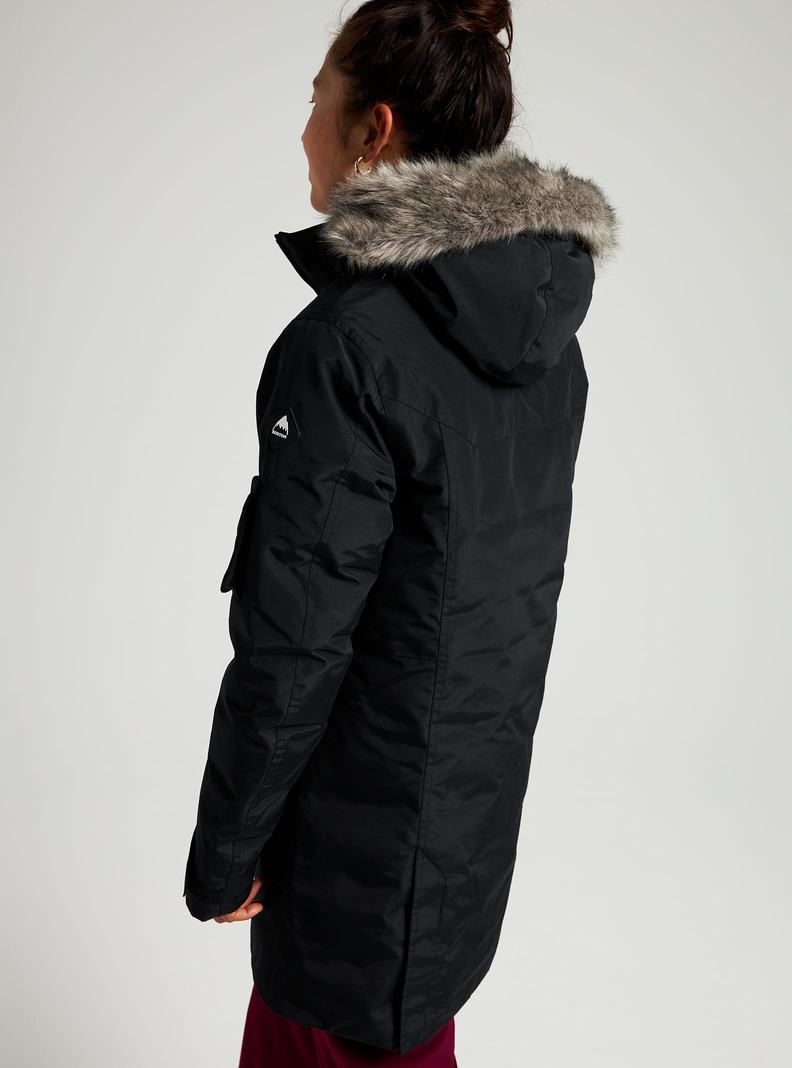 Burton Saxton Parka Snowboardjacke Damen Schwarz | 654-HCXGNF