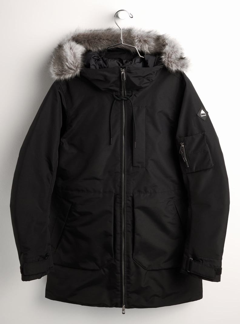 Burton Saxton Parka Snowboardjacke Damen Schwarz | 654-HCXGNF