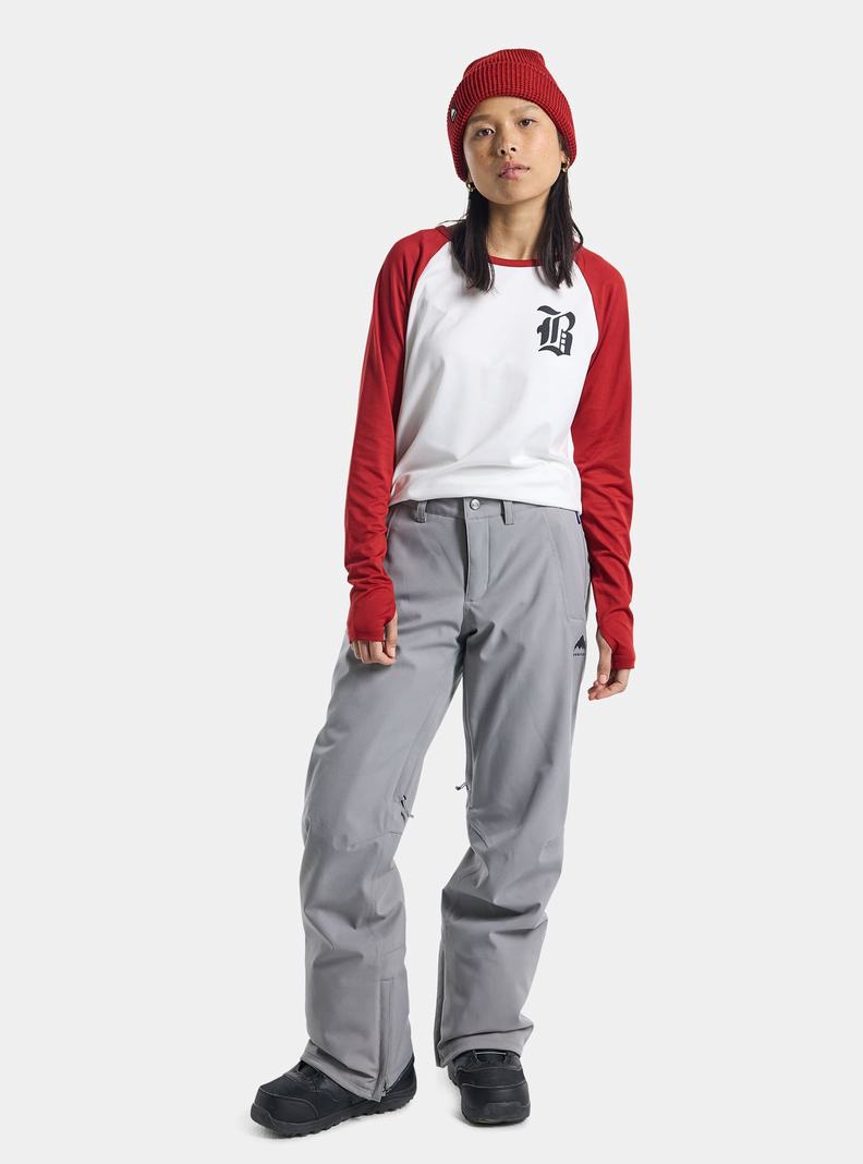 Burton Society 2L (Kurzes) Snowboardhose Damen Grau | 290-HVMBFE