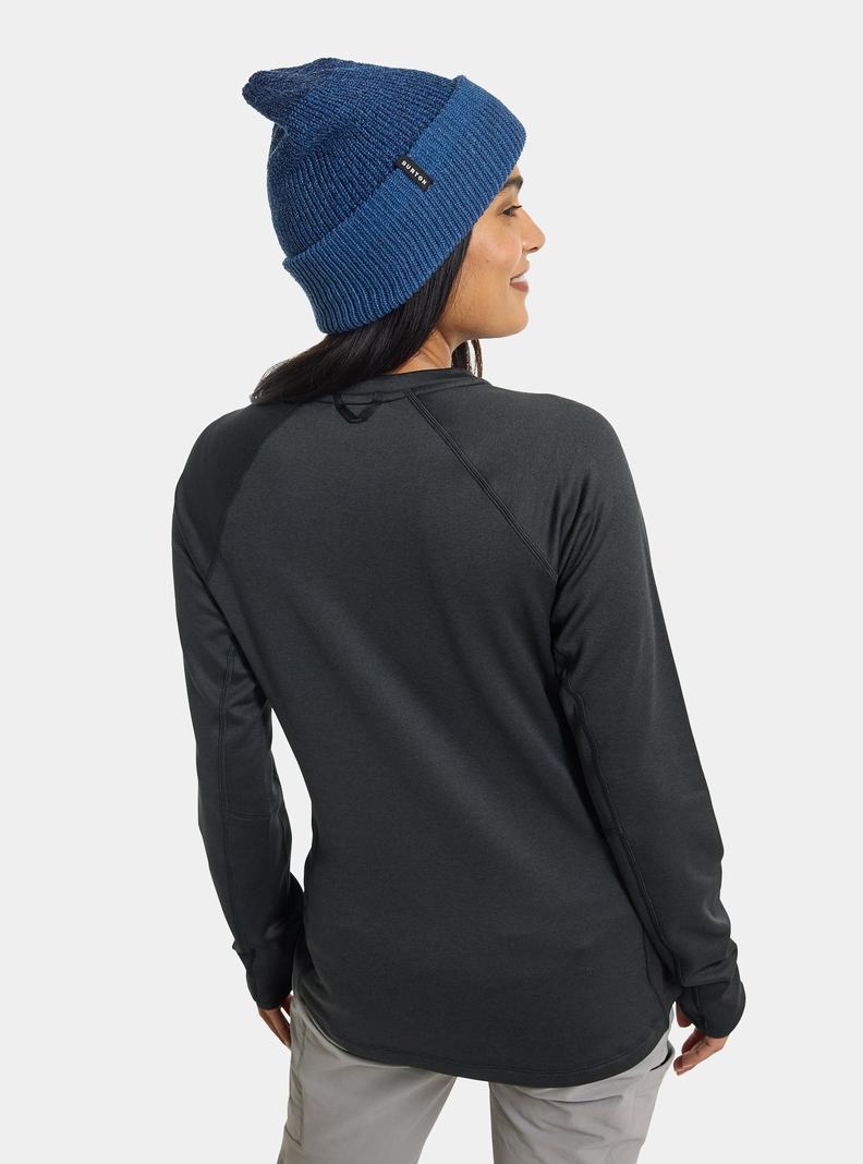 Burton Stockrun Crewneck Fleece Sweatshirts Damen Schwarz | 180-QIXAJH