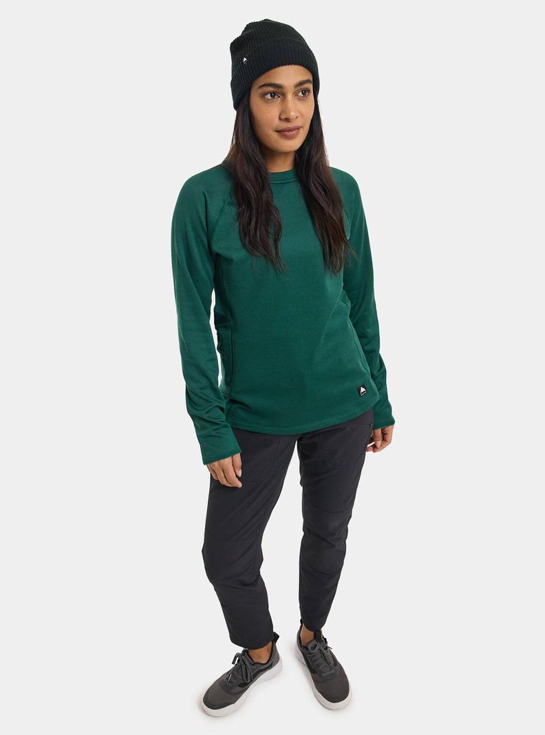 Burton Stockrun Crewneck Fleece Sweatshirts Damen Braun | 516-GLZSXT