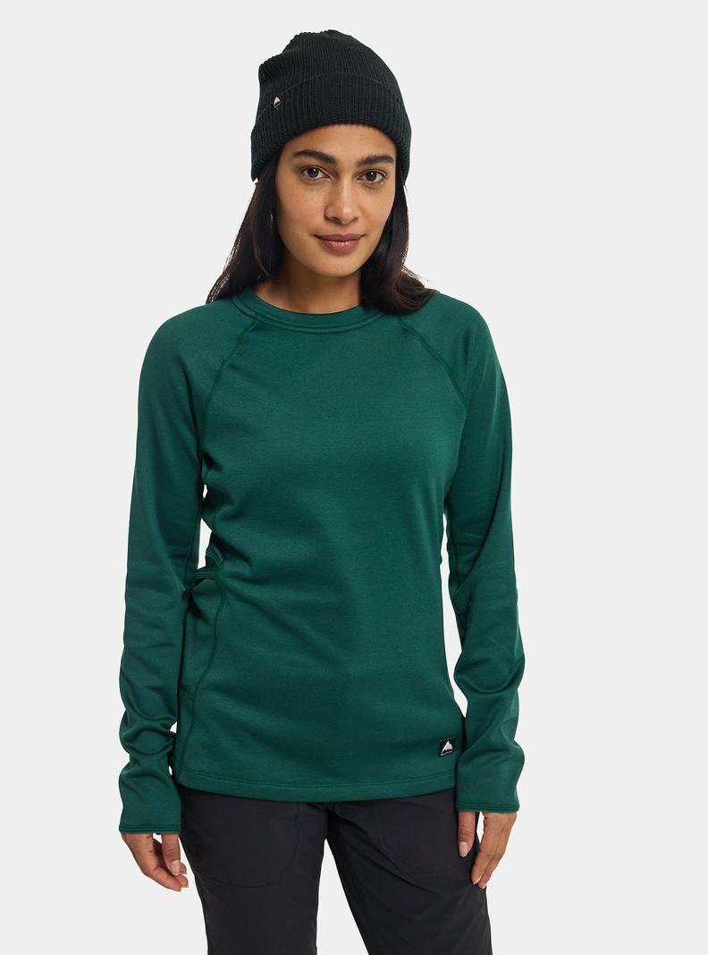 Burton Stockrun Crewneck Fleece Sweatshirts Damen Braun | 516-GLZSXT