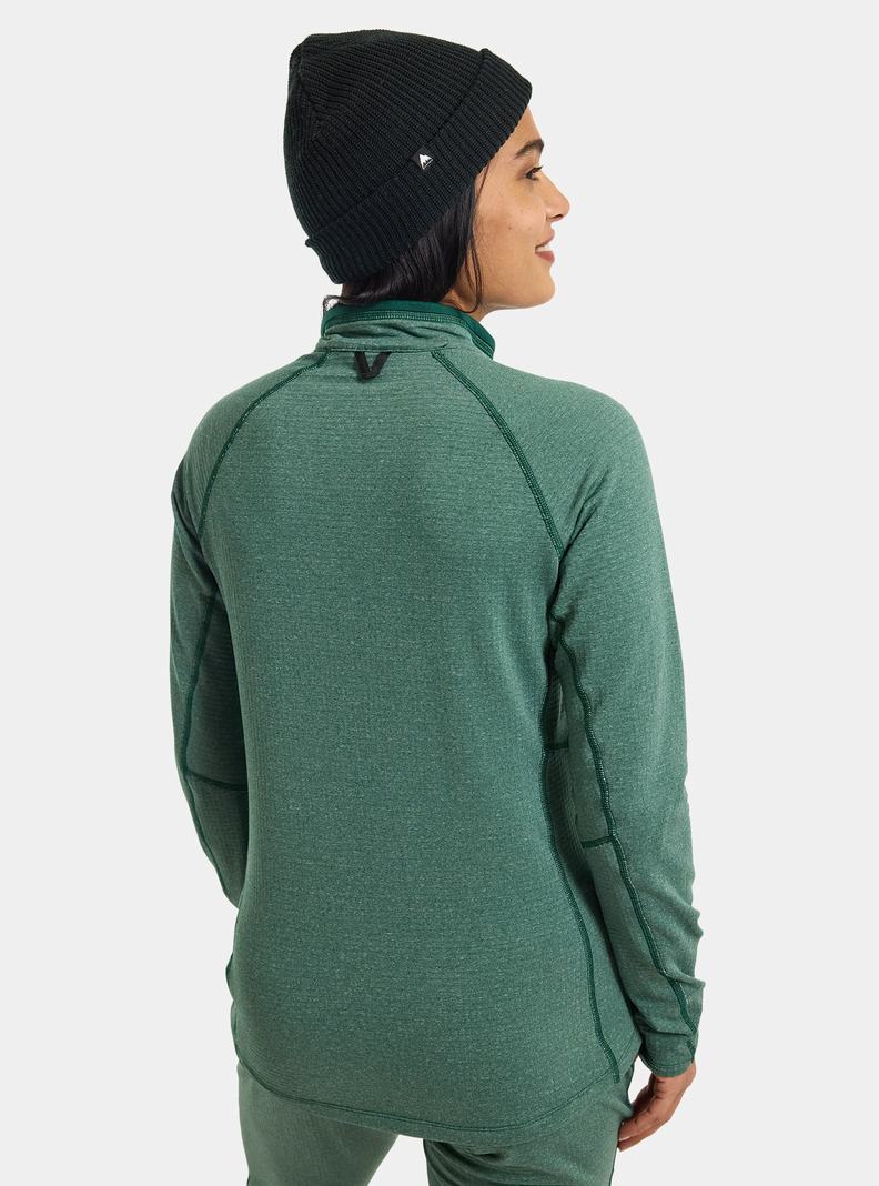 Burton Stockrun Grid Half-Zip Pullover Damen Braun | 327-NDXOFM