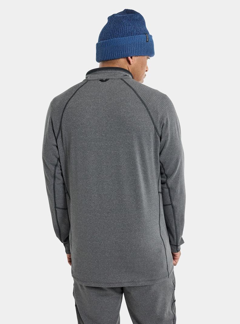 Burton Stockrun Grid Half-Zip Pullover Herren Schwarz | 906-FBVCPH