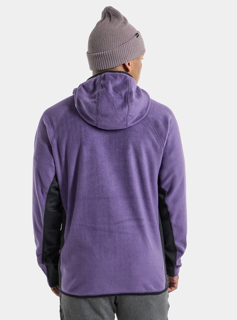 Burton Stockrun Warmest Mit Kapuze Full-Zip Pullover Herren Lila Schwarz | 215-REIFBW