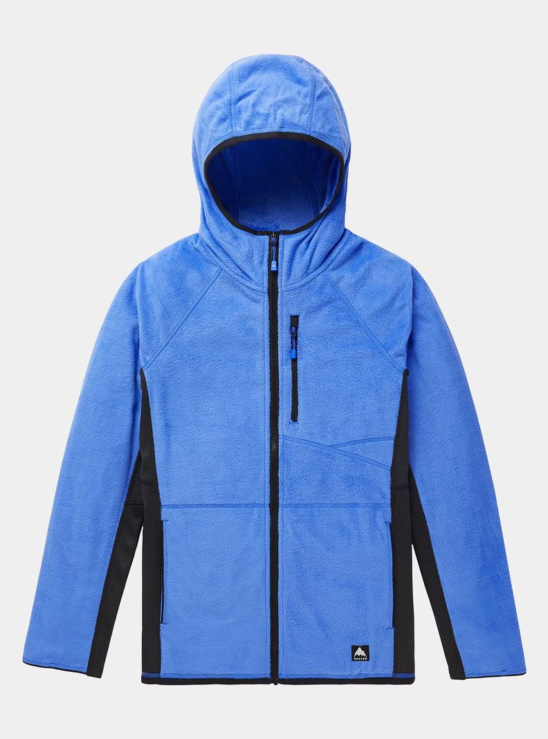 Burton Stockrun Warmest Mit Kapuze Full-Zip Pullover Damen Blau Schwarz | 476-SENIXW