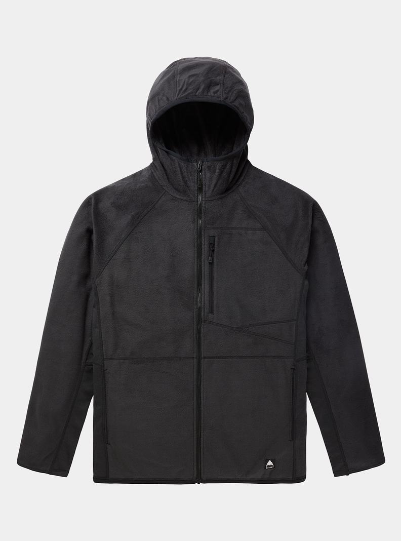 Burton Stockrun Warmest Mit Kapuze Full-Zip Pullover Herren Schwarz | 526-WLKVJQ