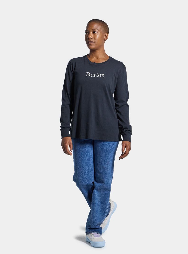 Burton Story Board Long Sleeve T-Shirts Damen Schwarz | 138-NFKCZD