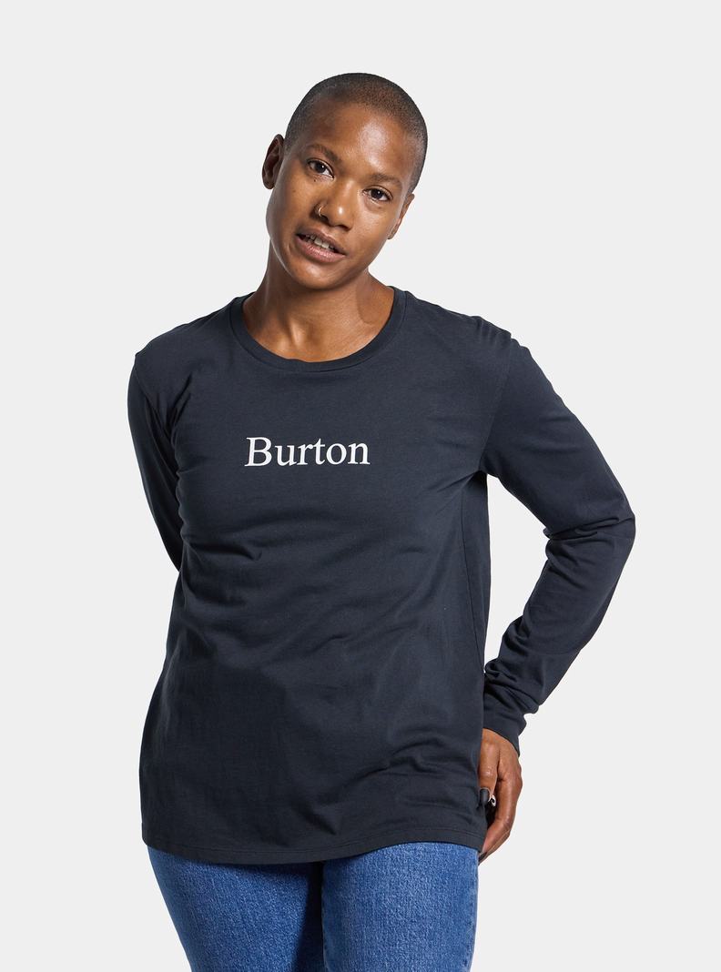 Burton Story Board Long Sleeve T-Shirts Damen Schwarz | 138-NFKCZD