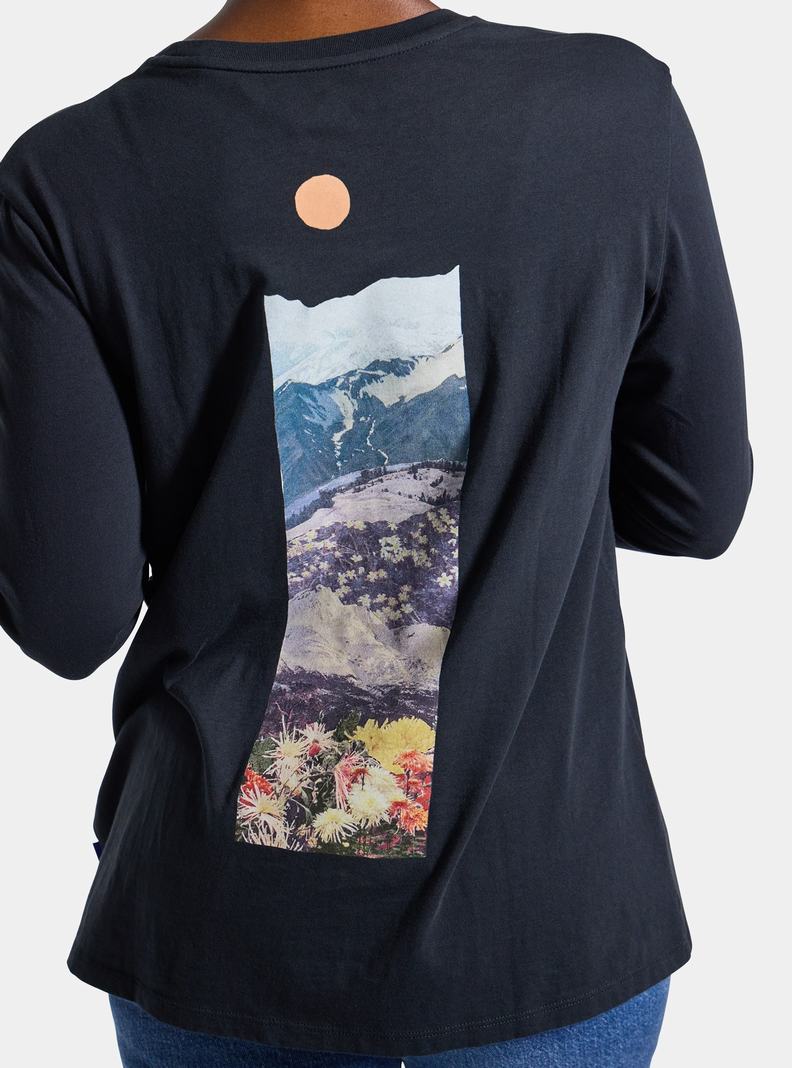 Burton Story Board Long Sleeve T-Shirts Damen Schwarz | 138-NFKCZD